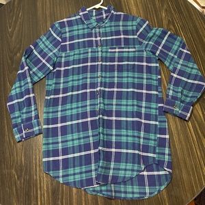 COMFY CLUE & GREEN OVERSIZED FREE PRESS FLANNEL